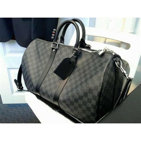 louis vuitton black leather bag|Louis Vuitton black checkered bag.